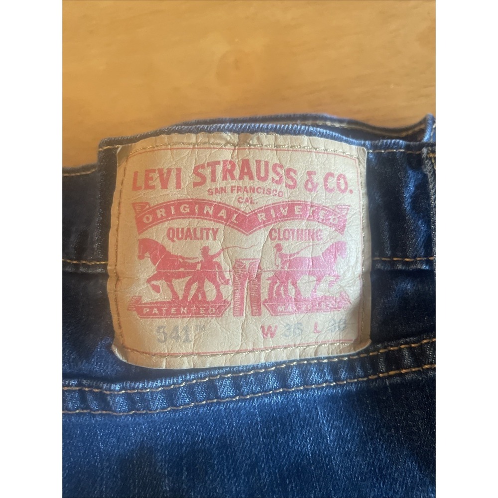 Levis 541 Jeans Men's 36x30 Color Blue Levis LEVI Denim - Picture 2 of 9